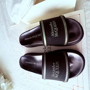 Alexander McQueen Black and Green Sandals